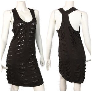 Monoreno Brown Sequin Racer Back Tank Top Dress Woman’s size S Party Date Nite